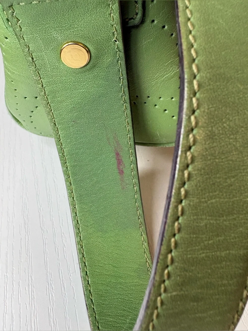 Kate Spade Green Leather Quilted Shoulder Bag